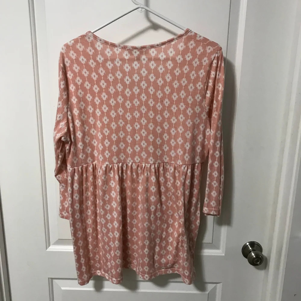 Suzanne Betro Weekend Pink Tunic Large EUC